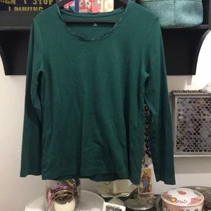 Green long sleeved shirt